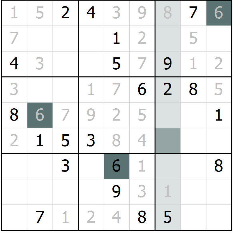 Position des candidats pour la solution de la Gr 37 page 40 du magazine de sudoku Extrême n° 042