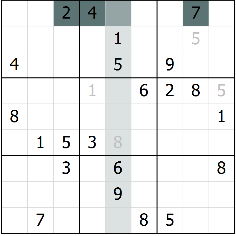 Position des candidats pour la solution de la Gr 37 page 40 du magazine de sudoku Extrême n° 042