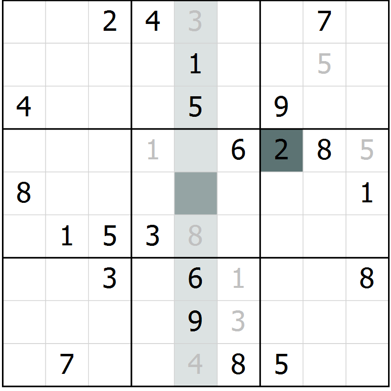 Position des candidats pour la solution de la Gr 37 page 40 du magazine de sudoku Extrême n° 042