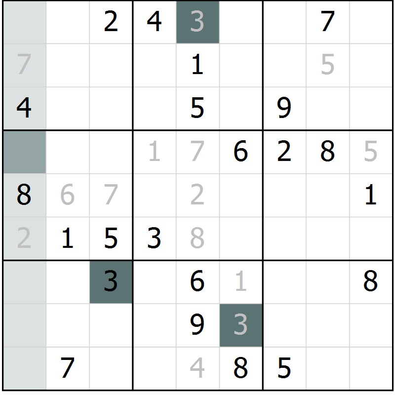 Position des candidats pour la solution de la Gr 37 page 40 du magazine de sudoku Extrême n° 042