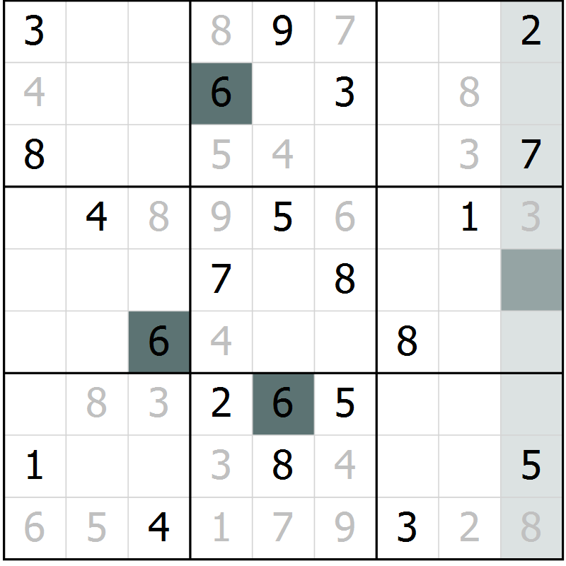 Position des candidats pour la solution de la Gr 41 page 44 du magazine de sudoku Extrême n° 042