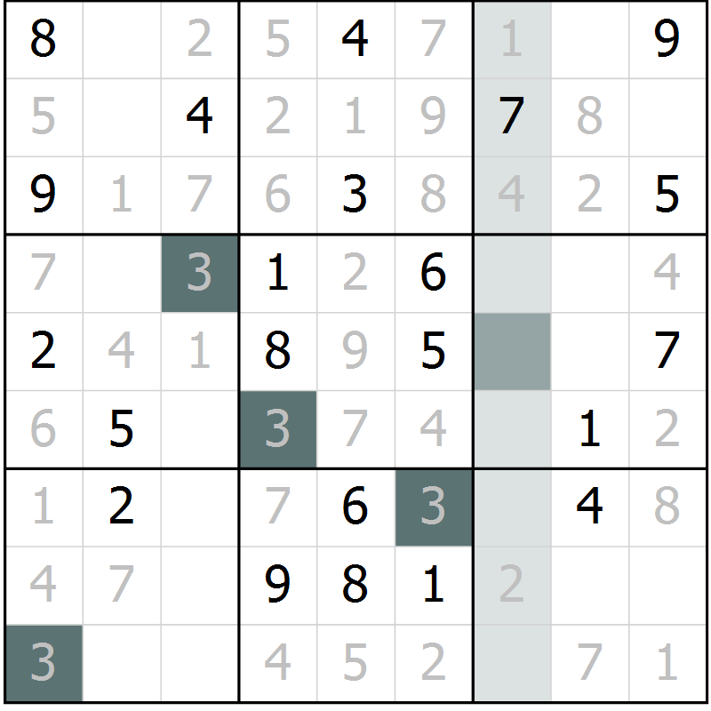 Position des candidats pour la solution de la Gr 44 page 47 du magazine de sudoku Extrême n° 042
