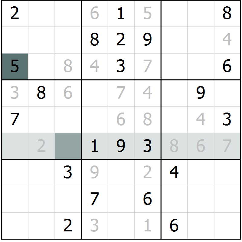 Position des candidats pour la solution de la Gr 46 page 49 du magazine de sudoku Extrême n° 042