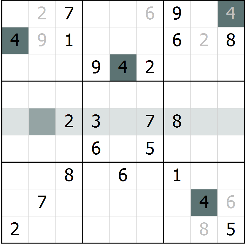 Position des candidats pour la solution de la Gr 48 page 51 du magazine de sudoku Extrême n° 042