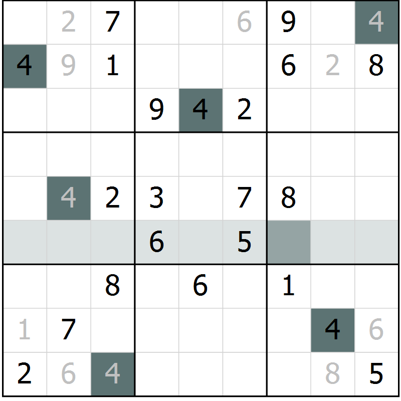 Position des candidats pour la solution de la Gr 48 page 51 du magazine de sudoku Extrême n° 042