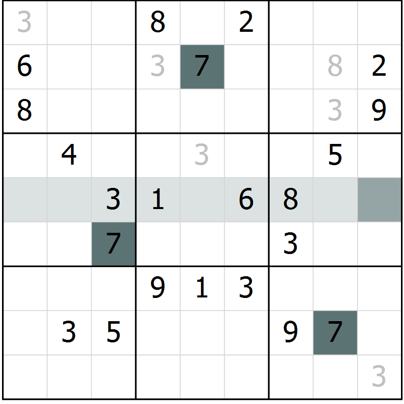 Position des candidats pour la solution de la Gr 52 page 55 du magazine de sudoku Extrême n° 042