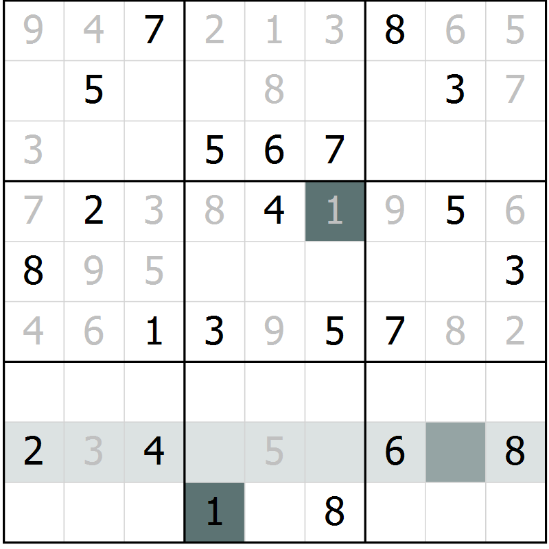 Position des candidats pour la solution de la Gr 55 page 58 du magazine de sudoku Extrême n° 042