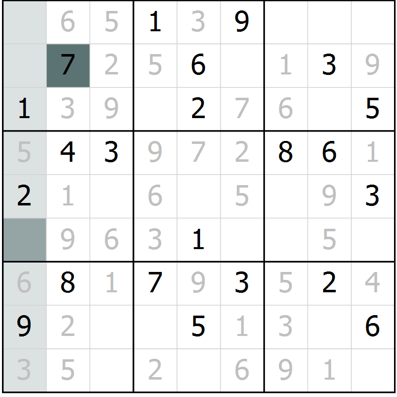 Position des candidats pour la solution de la Gr 57 page 60 du magazine de sudoku Extrême n° 042