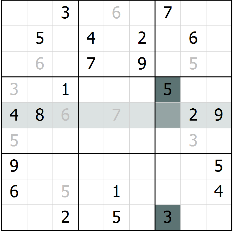 Position des candidats pour la solution de la Gr 58 page 61 du magazine de sudoku Extrême n° 042