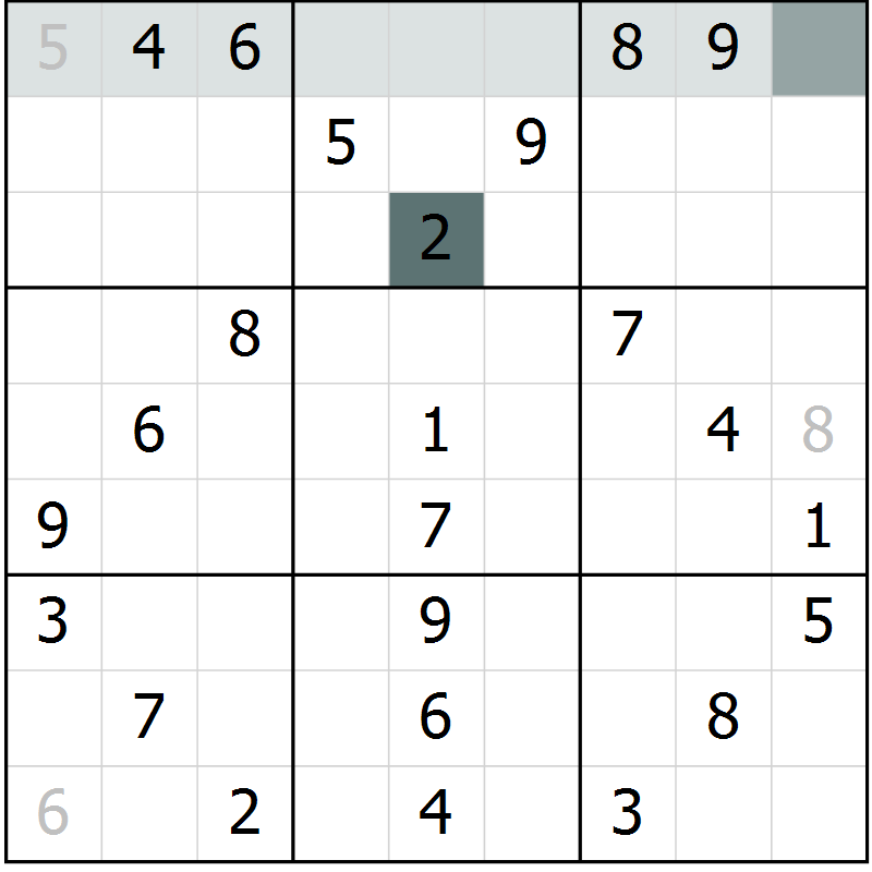 Position des candidats pour la solution de la Gr 59 page 62 du magazine de sudoku Extrême n° 042