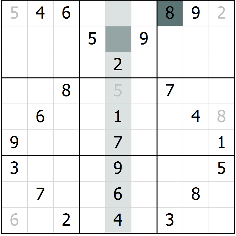 Position des candidats pour la solution de la Gr 59 page 62 du magazine de sudoku Extrême n° 042