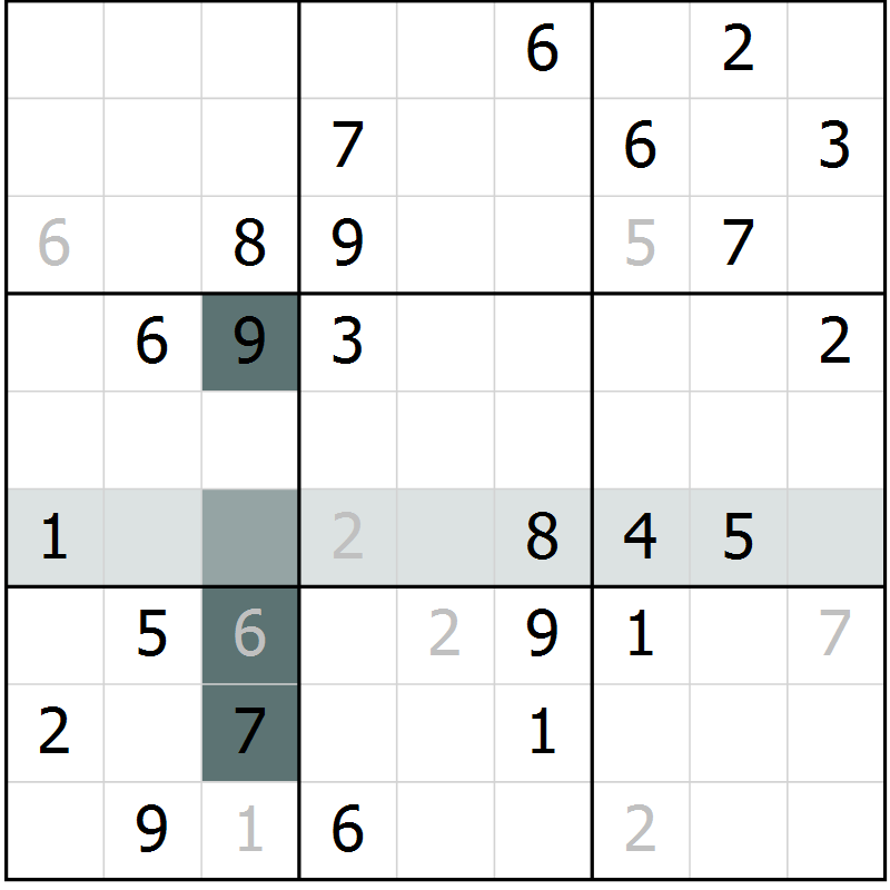 Position des candidats pour la solution de la Gr 60 page 63 du magazine de sudoku Extrême n° 042