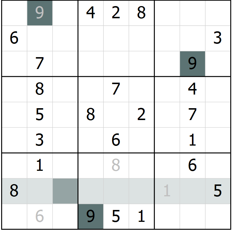 Position des candidats pour la solution de la Gr 65 page 68 du magazine de sudoku Extrême n° 042