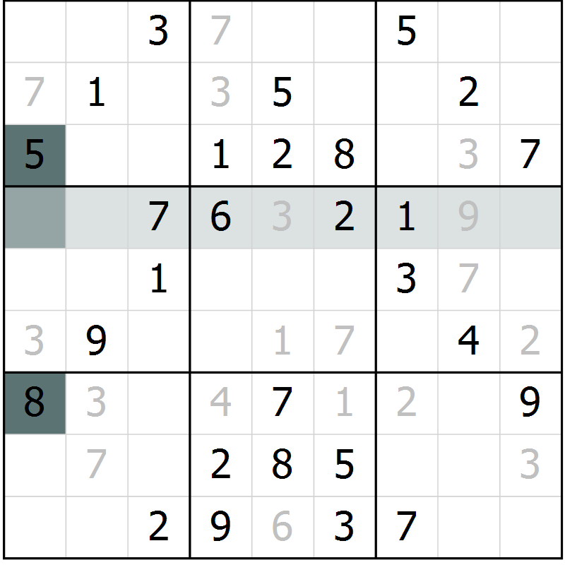 Position des candidats pour la solution de la Gr 67 page 70 du magazine de sudoku Extrême n° 042
