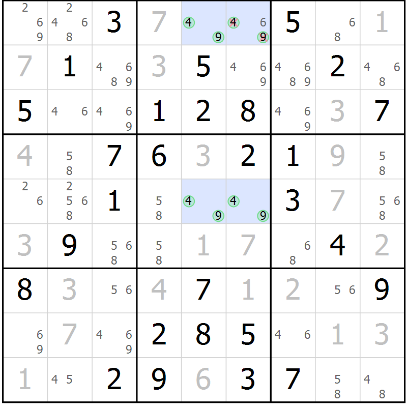 Position des candidats pour la solution de la Gr 67 page 70 du magazine de sudoku Extrême n° 042