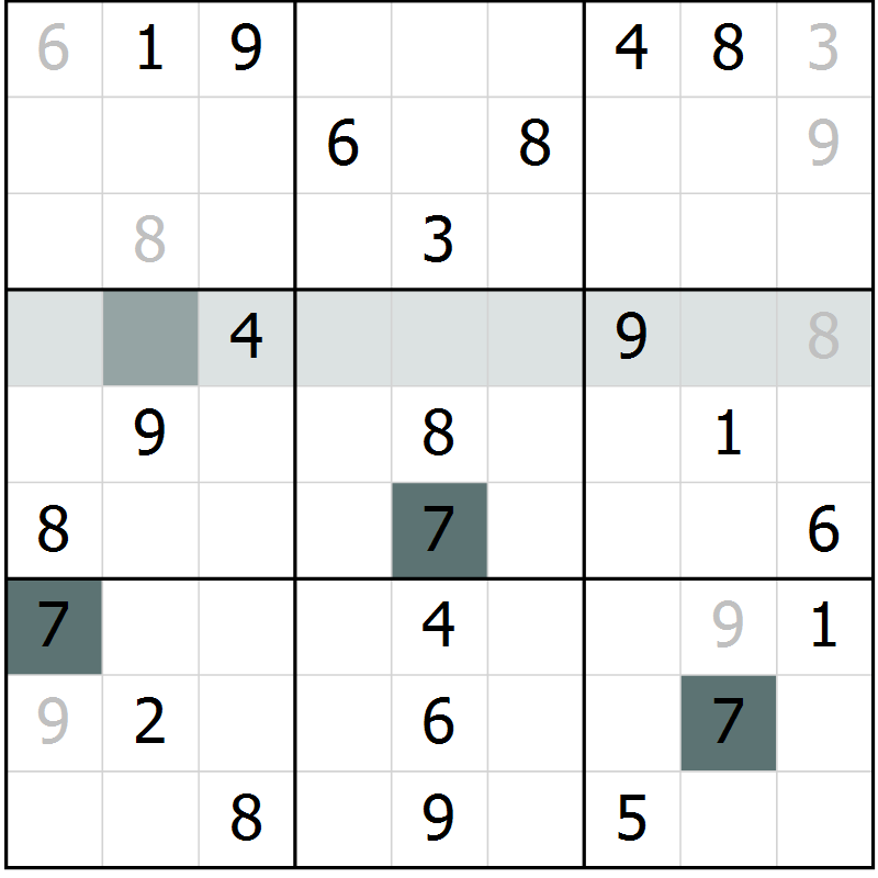 Position des candidats pour la solution de la Gr 71 page 74 du magazine de sudoku Extrême n° 042