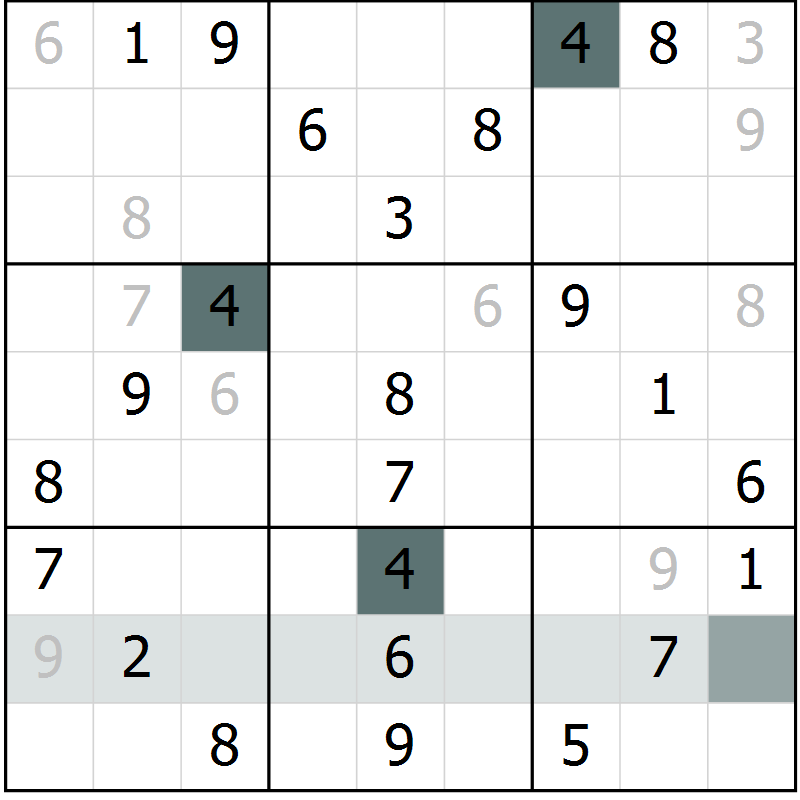 Position des candidats pour la solution de la Gr 71 page 74 du magazine de sudoku Extrême n° 042