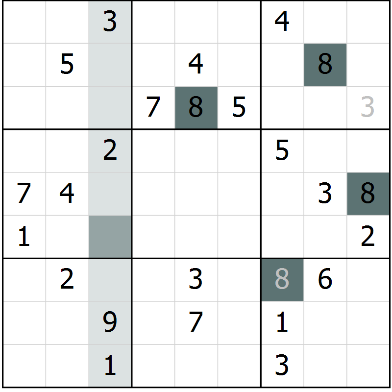 Position des candidats pour la solution de la Gr 74 page 77 du magazine de sudoku Extrême n° 042
