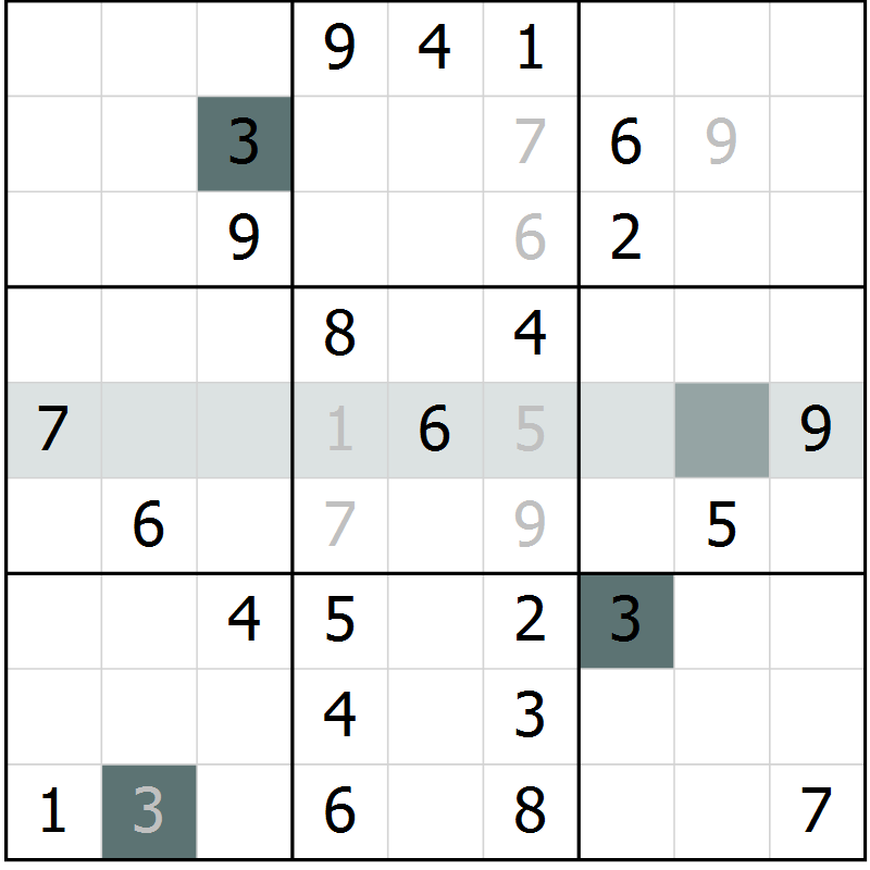 Position des candidats pour la solution de la Gr 75 page 78 du magazine de sudoku Extrême n° 042