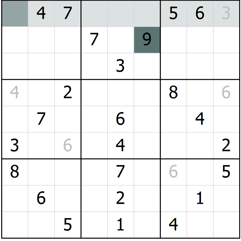 Position des candidats pour la solution de la Gr 77 page 80 du magazine de sudoku Extrême n° 042