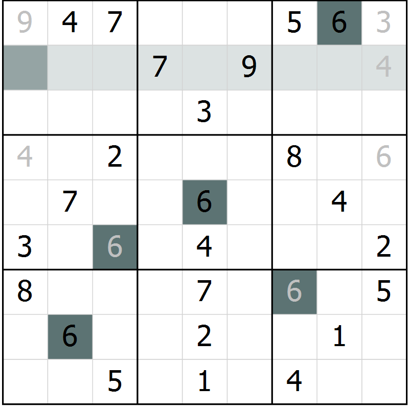 Position des candidats pour la solution de la Gr 77 page 80 du magazine de sudoku Extrême n° 042