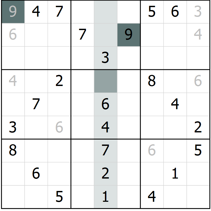 Position des candidats pour la solution de la Gr 77 page 80 du magazine de sudoku Extrême n° 042
