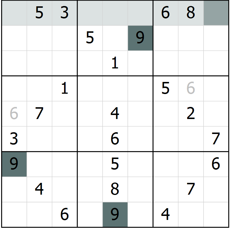 Position des candidats pour la solution de la Gr 78 page 81 du magazine de sudoku Extrême n° 042