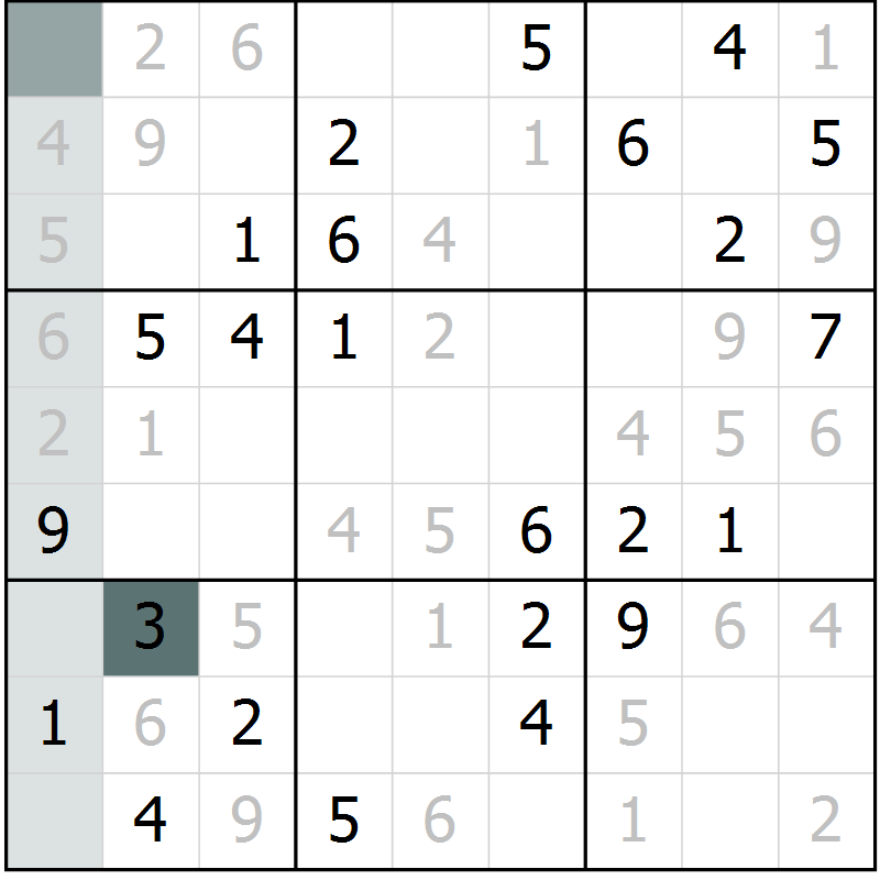 Position des candidats pour la solution de la Gr 79 page 82 du magazine de sudoku Extrême n° 042