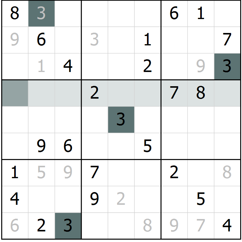 Position des candidats pour la solution de la Gr 80 page 83 du magazine de sudoku Extrême n° 042