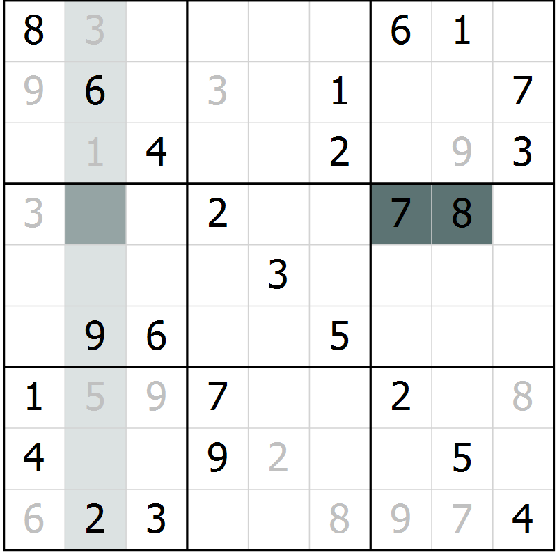 Position des candidats pour la solution de la Gr 80 page 83 du magazine de sudoku Extrême n° 042