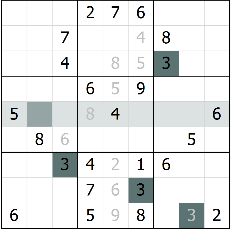 Position des candidats pour la solution de la Gr 81 page 84 du magazine de sudoku Extrême n° 042