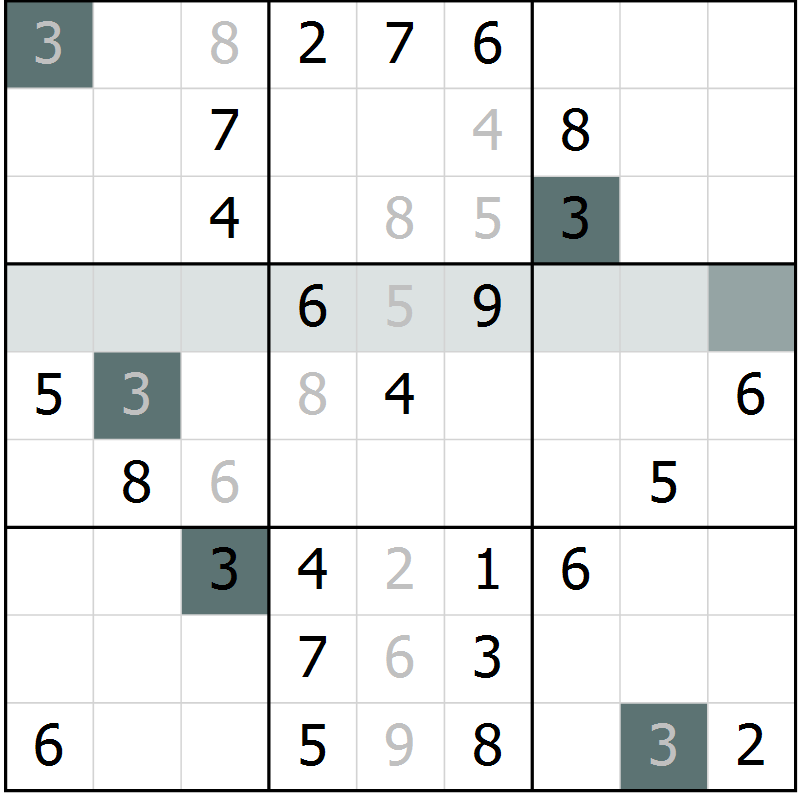 Position des candidats pour la solution de la Gr 81 page 84 du magazine de sudoku Extrême n° 042