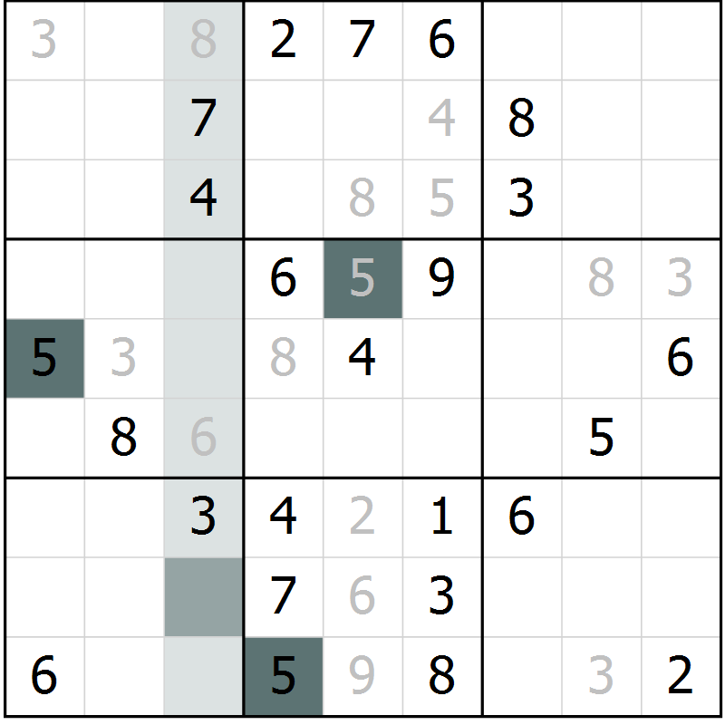 Position des candidats pour la solution de la Gr 81 page 84 du magazine de sudoku Extrême n° 042
