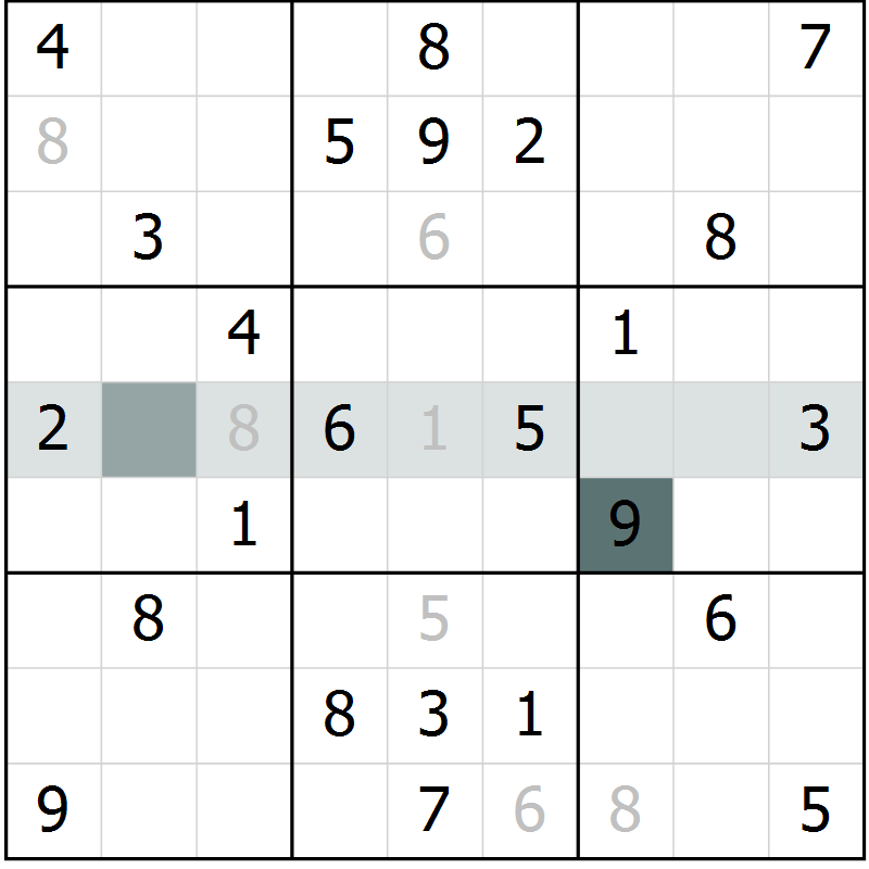 Position des candidats pour la solution de la Gr 82 page 85 du magazine de sudoku Extrême n° 042