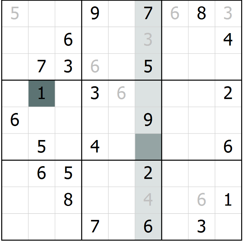 Position des candidats pour la solution de la Gr 83 page 86 du magazine de sudoku Extrême n° 042