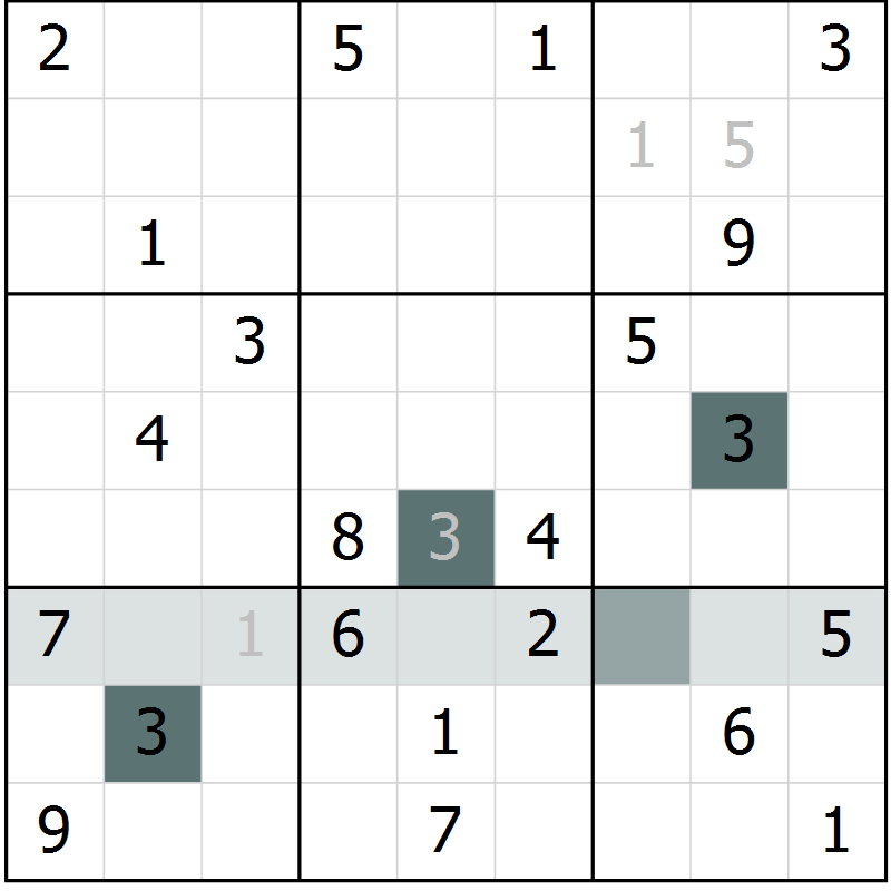 Position des candidats pour la solution de la Gr 9 page 12 du magazine de sudoku Extrême n° 042