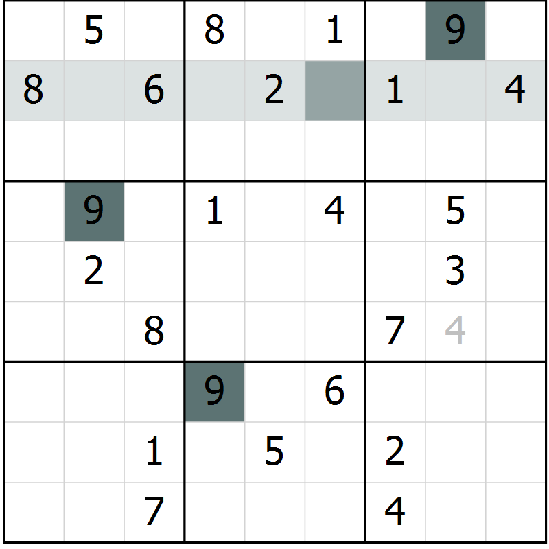 Position des candidats pour la solution de la Gr 12 page 14 du magazine de sudoku Success n° 007
