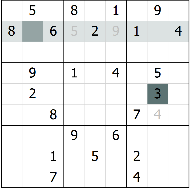 Position des candidats pour la solution de la Gr 12 page 14 du magazine de sudoku Success n° 007