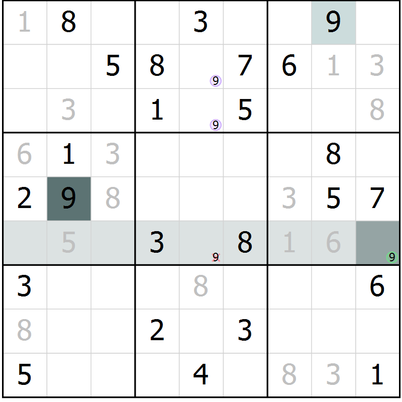 Position des candidats pour la solution de la Gr 14 page 16 du magazine de sudoku Success n° 007