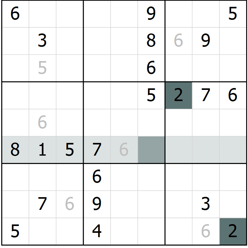 Position des candidats pour la solution de la Gr 30 page 32 du magazine de sudoku Success n° 007