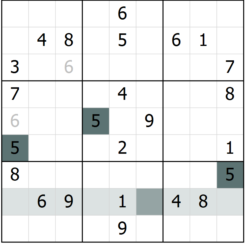 Position des candidats pour la solution de la Gr 34 page 36 du magazine de sudoku Success n° 007