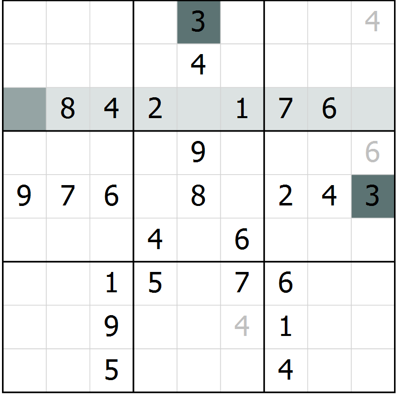 Position des candidats pour la solution de la Gr 37 page 39 du magazine de sudoku Success n° 007