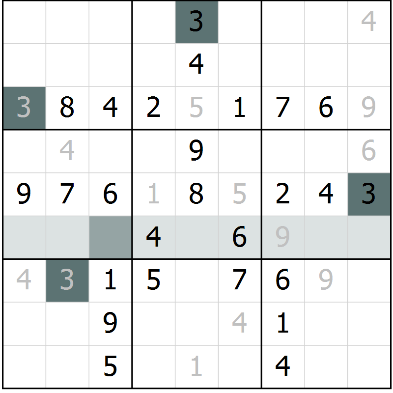 Position des candidats pour la solution de la Gr 37 page 39 du magazine de sudoku Success n° 007
