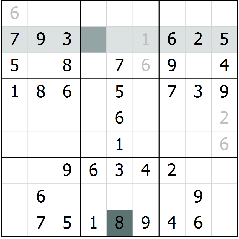 Position des candidats pour la solution de la Gr 38 page 40 du magazine de sudoku Success n° 007