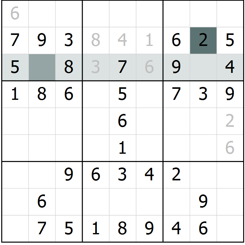 Position des candidats pour la solution de la Gr 38 page 40 du magazine de sudoku Success n° 007