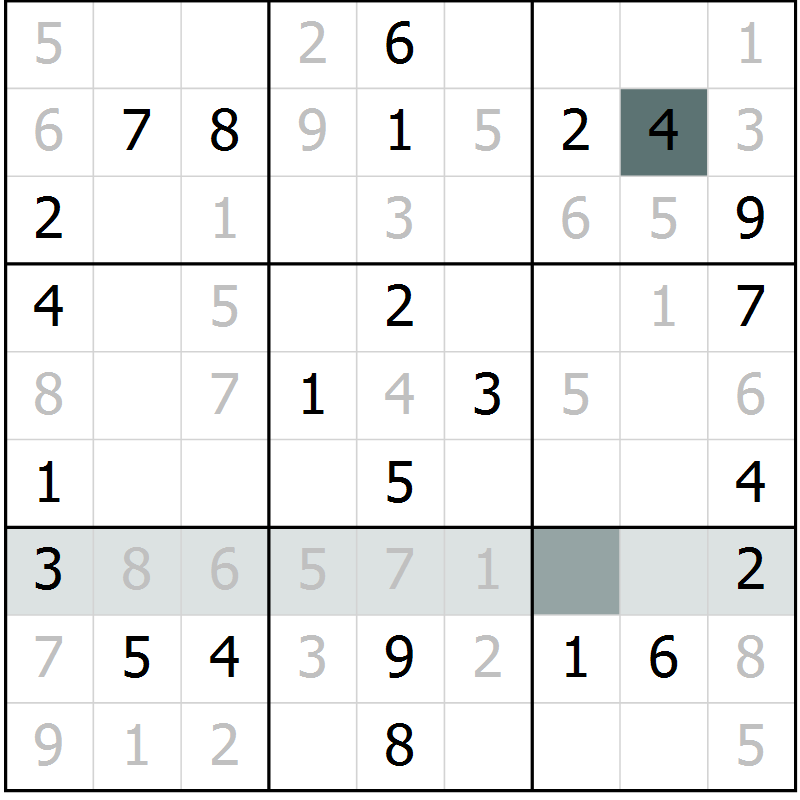 Position des candidats pour la solution de la Gr 41 page 43 du magazine de sudoku Success n° 007