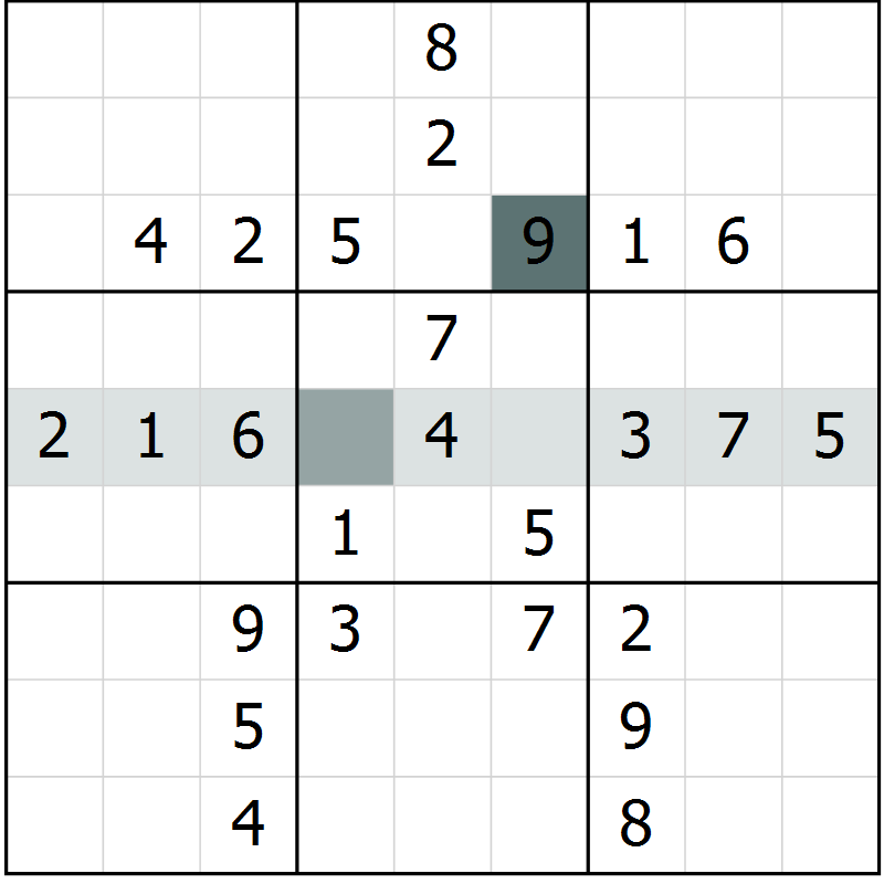 Position des candidats pour la solution de la Gr 46 page 48 du magazine de sudoku Success n° 007