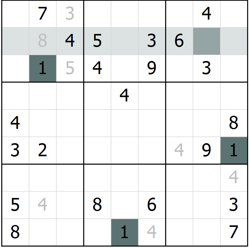 Position des candidats pour la solution de la Gr 68 page 70 du magazine de sudoku Success n° 007