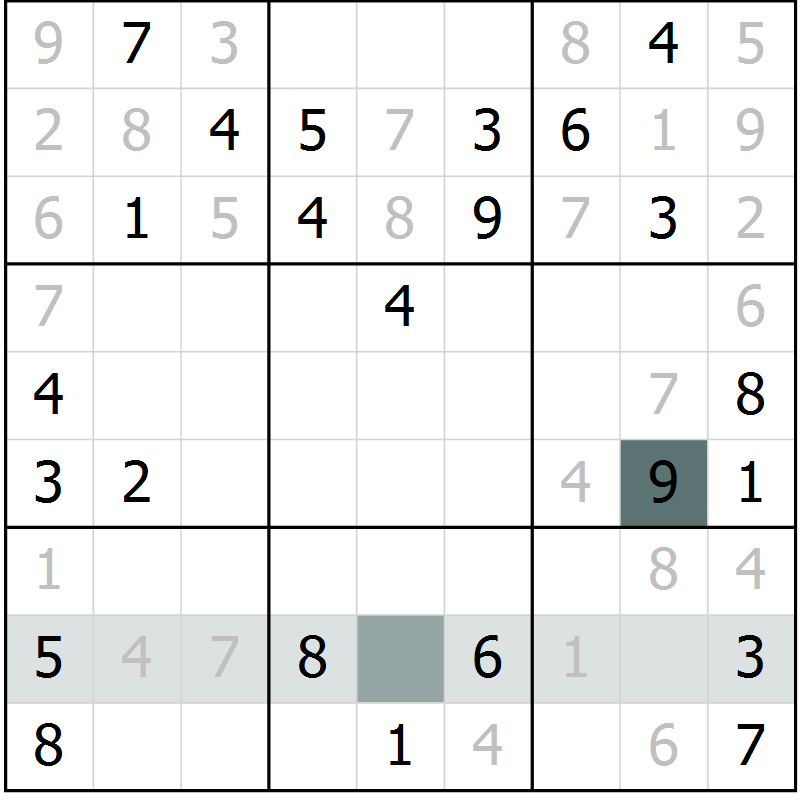 Position des candidats pour la solution de la Gr 68 page 70 du magazine de sudoku Success n° 007