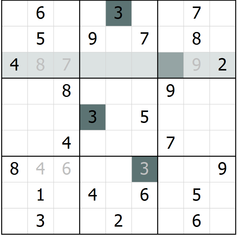 Position des candidats pour la solution de la Gr 1 page 3 du magazine de sudoku Success n° 020